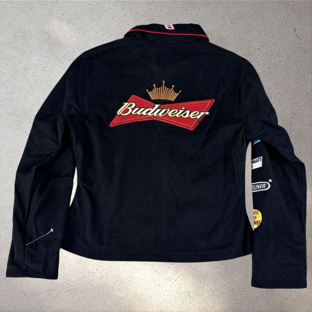Vintage NWOT JH Design Dale Jr. Budweiser Racing Jacket Sz Small NASCAR - Picture 5 of 9